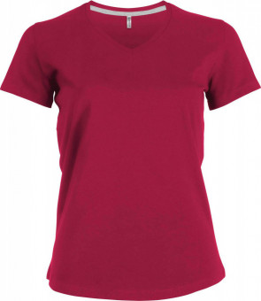 KA381 LADIES' SHORT-SLEEVED V-NECK T-SHIRT