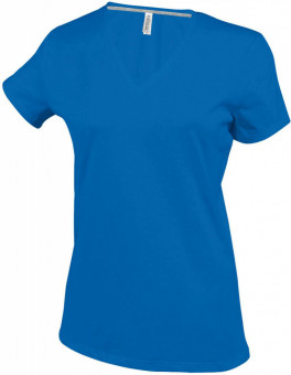 KA381 LADIES' SHORT-SLEEVED V-NECK T-SHIRT