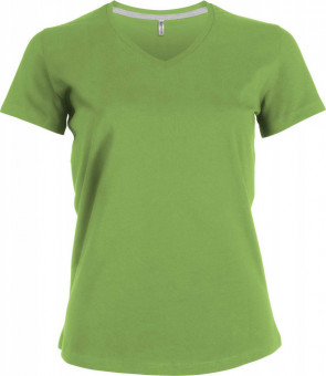 KA381 LADIES' SHORT-SLEEVED V-NECK T-SHIRT