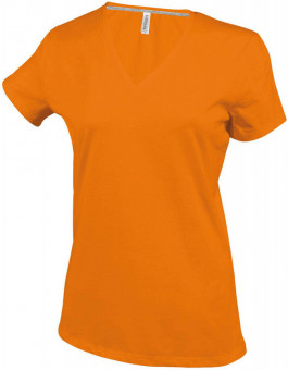 KA381 LADIES' SHORT-SLEEVED V-NECK T-SHIRT