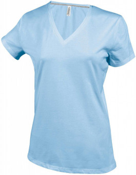 KA381 LADIES' SHORT-SLEEVED V-NECK T-SHIRT