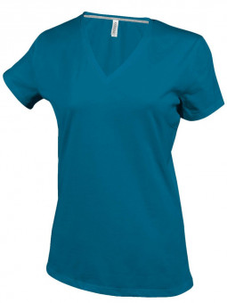 KA381 LADIES' SHORT-SLEEVED V-NECK T-SHIRT