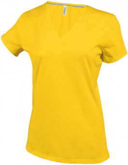 KA381 LADIES' SHORT-SLEEVED V-NECK T-SHIRT