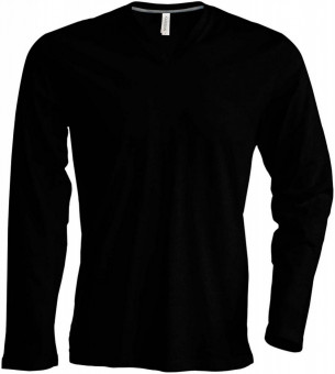 KA358 MEN'S LONG-SLEEVED V-NECK T-SHIRT