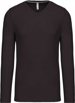 KA358 MEN'S LONG-SLEEVED V-NECK T-SHIRT