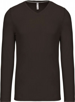 KA358 MEN'S LONG-SLEEVED V-NECK T-SHIRT