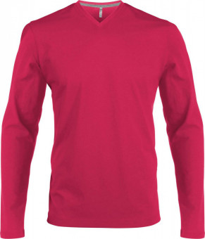 KA358 MEN'S LONG-SLEEVED V-NECK T-SHIRT