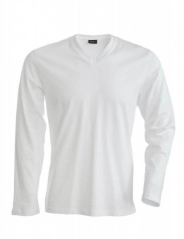 KA355 MEN'S LONG SLEEVE V-NECK T-SHIRT