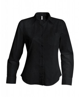 KA542 LADIES' LONG-SLEEVED COTTON POPLIN SHIRT