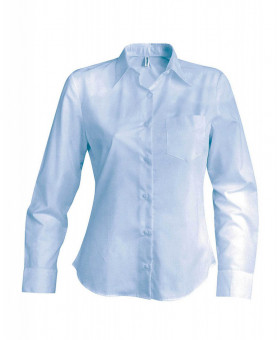 KA542 LADIES' LONG-SLEEVED COTTON POPLIN SHIRT