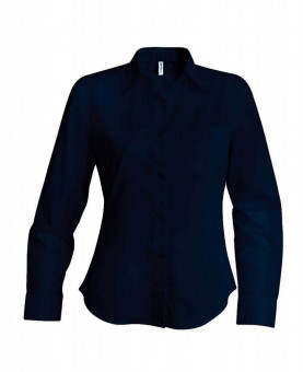 KA542 LADIES' LONG-SLEEVED COTTON POPLIN SHIRT