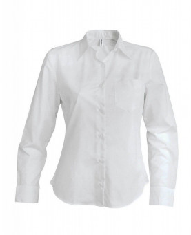 KA542 LADIES' LONG-SLEEVED COTTON POPLIN SHIRT