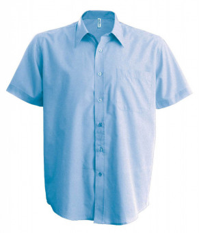 KA543 MEN'S SHORT-SLEEVED COTTON POPLIN SHIRT