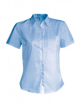 KA544 LADIES' SHORT-SLEEVED COTTON POPLIN SHIRT