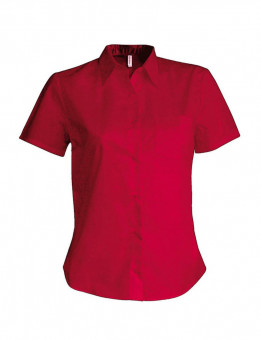 KA544 LADIES' SHORT-SLEEVED COTTON POPLIN SHIRT