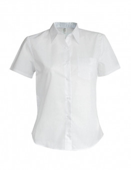 KA544 LADIES' SHORT-SLEEVED COTTON POPLIN SHIRT