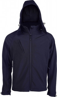 KA413 MEN'S DETACHABLE HOODED SOFTSHELL JACKET