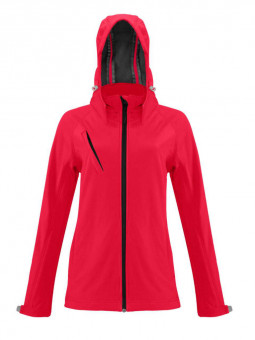 KA414 LADIES' DETACHABLE HOODED SOFTSHELL JACKET