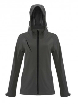 KA414 LADIES' DETACHABLE HOODED SOFTSHELL JACKET