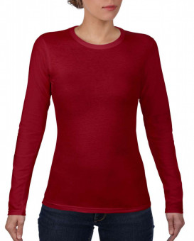 ANL374 WOMEN’S FASHION BASIC FITTED LONG SLEEVE TEE