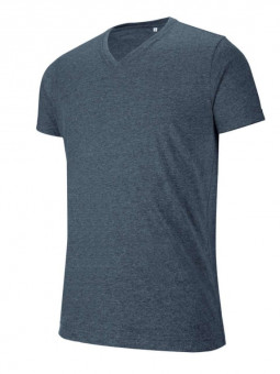 KA367 MEN'S V-NECK SHORT-SLEEVED MELANGE T-SHIRT