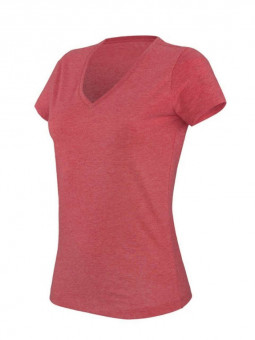 KA387 LADIES' V-NECK SHORT SLEEVE MELANGE T-SHIRT