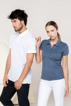 KA208 LADIES' SHORT-SLEEVED MELANGE POLO SHIRT