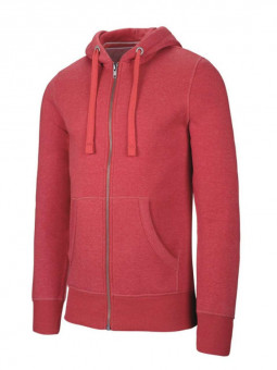 KA460 MEN'S MELANGE FULL ZIP HOODED SWEATSHIRT