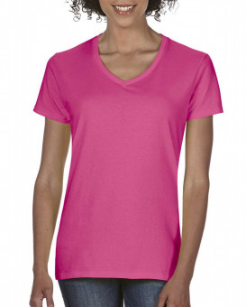 CC3199 LADIES' MIDWEIGHT V-NECK TEE