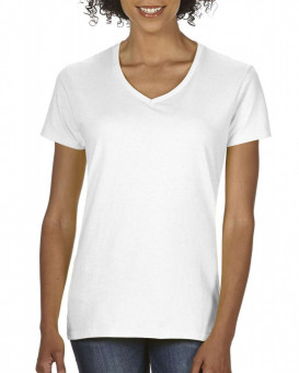 CC3199 LADIES' MIDWEIGHT V-NECK TEE