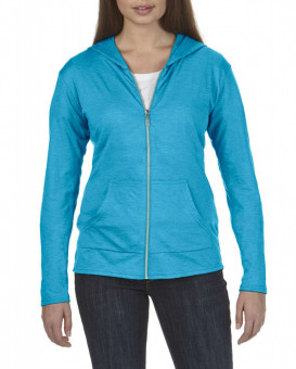 ANL6759 WOMEN'S TRI-BLEND FULL-ZIP HOODED JACKET