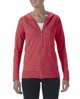 ANL6759 WOMEN'S TRI-BLEND FULL-ZIP HOODED JACKET