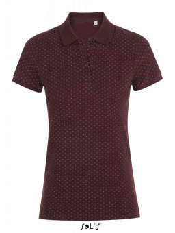 SO01707 SOL'S BRANDY WOMEN - POLKA-DOT POLO SHIRT