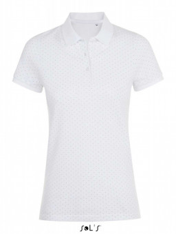 SO01707 SOL'S BRANDY WOMEN - POLKA-DOT POLO SHIRT