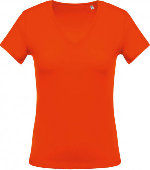 KA390 LADIES' SHORT-SLEEVED V-NECK T-SHIRT