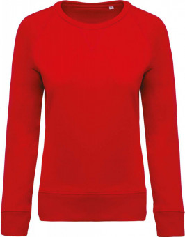 KA481 LADIES’ ORGANIC COTTON CREW NECK RAGLAN SLEEVE SWEATSHIRT