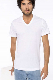 KA370 MEN'S SHORT-SLEEVED V-NECK T-SHIRT