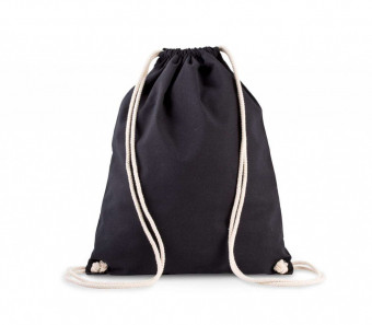 KI0139 ORGANIC COTTON BACKPACK WITH DRAWSTRING CARRY HANDLES