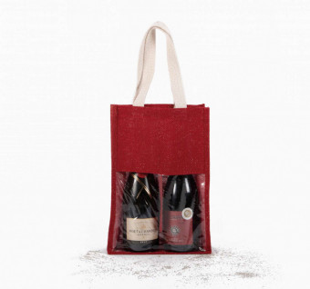 KI0268 JUTE BOTTLE BAG