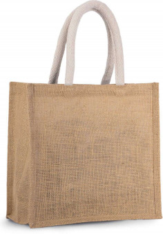 KI0273 JUTE CANVAS TOTE - MEDIUM