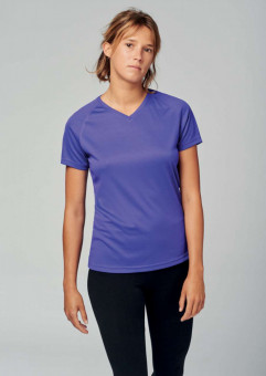 PA477 LADIES’ V-NECK SHORT SLEEVE SPORTS T-SHIRT