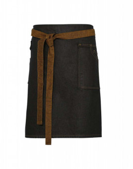 PR135 'DIVISION' WAXED LOOK DENIM WAIST APRON