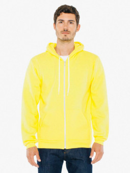 AAF497 UNISEX FLEX FLEECE ZIP HOODIE