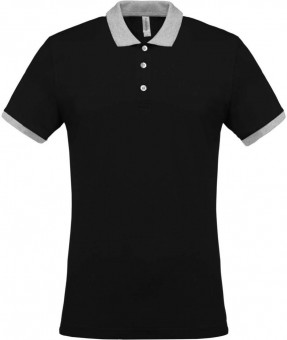 KA258 MEN'S TWO-TONE PIQUÉ POLO SHIRT