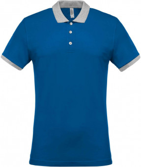 KA258 MEN'S TWO-TONE PIQUÉ POLO SHIRT