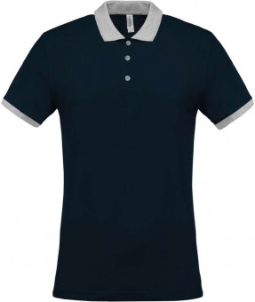 KA258 MEN'S TWO-TONE PIQUÉ POLO SHIRT