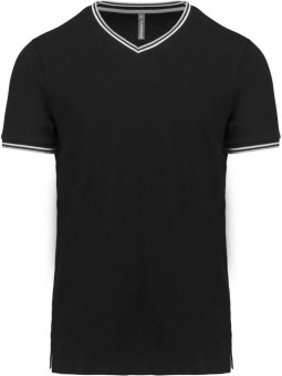 KA374 MEN'S PIQUÉ KNIT V-NECK T-SHIRT