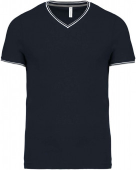 KA374 MEN'S PIQUÉ KNIT V-NECK T-SHIRT