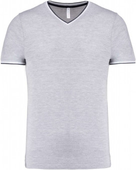 KA374 MEN'S PIQUÉ KNIT V-NECK T-SHIRT