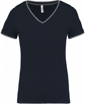 KA394 LADIES' PIQUÉ KNIT V-NECK T-SHIRT